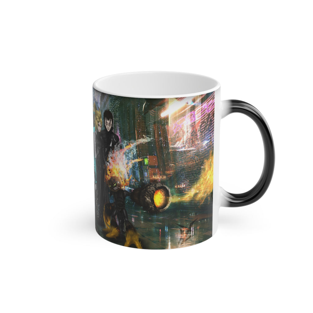 Magic Mug — Sycho Syndicate Semi Realistic Character Collage Heat-Change Coffee Mug