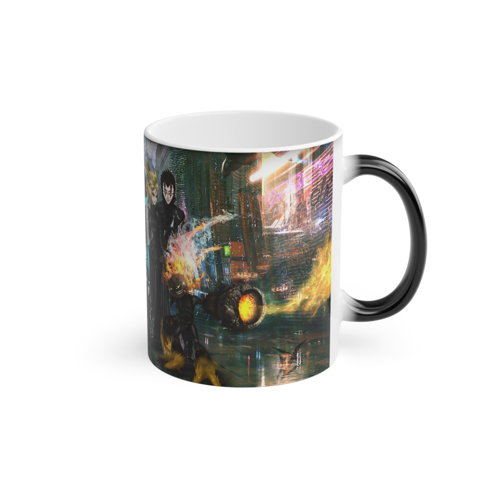 Magic Mug — Sycho Syndicate Semi Realistic Character Collage Heat-Change Coffee Mug