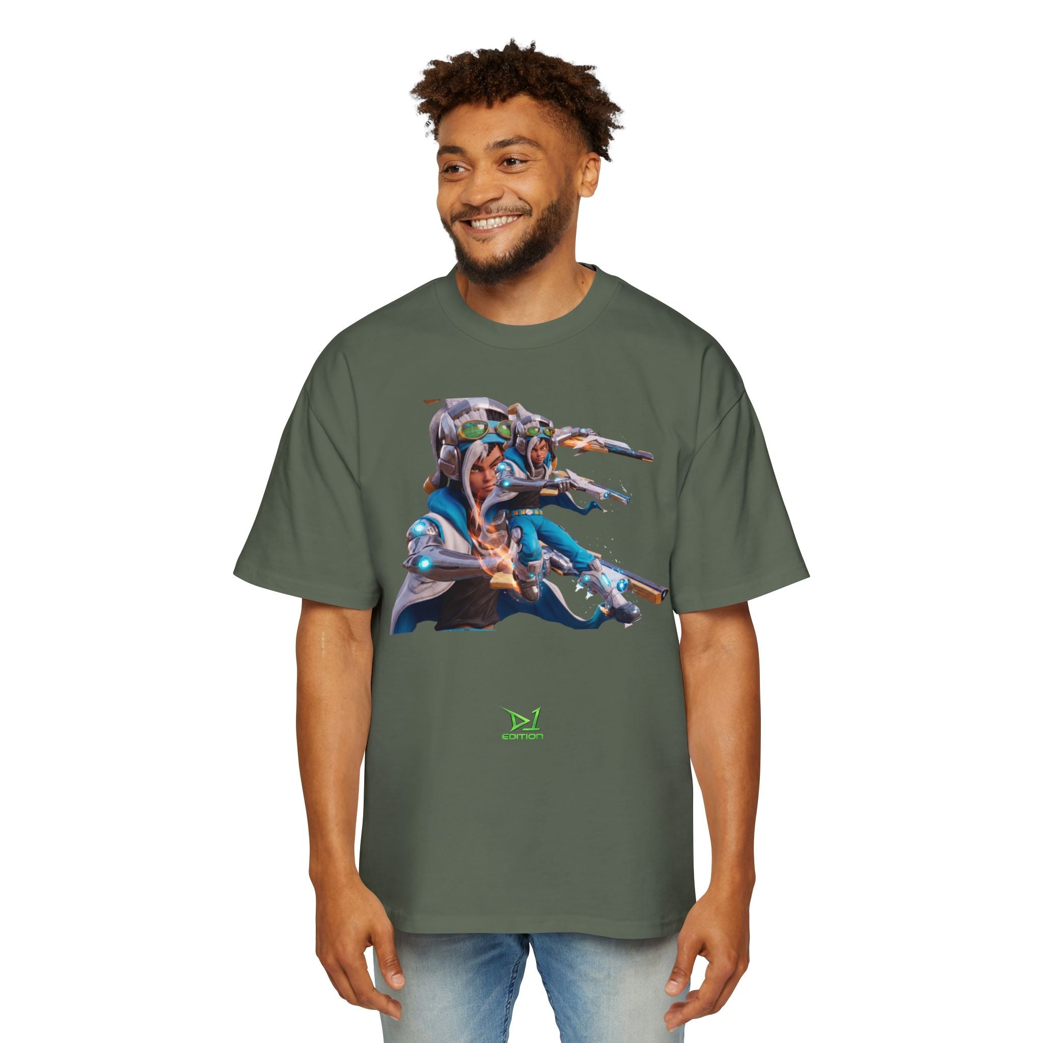 Oversized Graphic Tee — Aaron Ayuta - Character Print 2nd