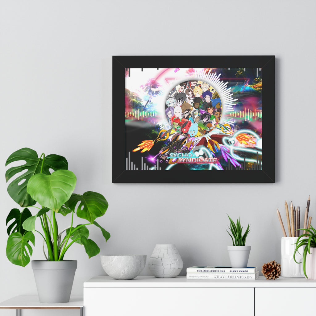 Framed Poster - Psychedelic Collage "Sycho Syndicate"