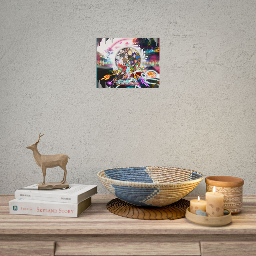 Rolled Poster — Psychedelic Anime Collage - Sycho Syndicate Visualizer Art Print