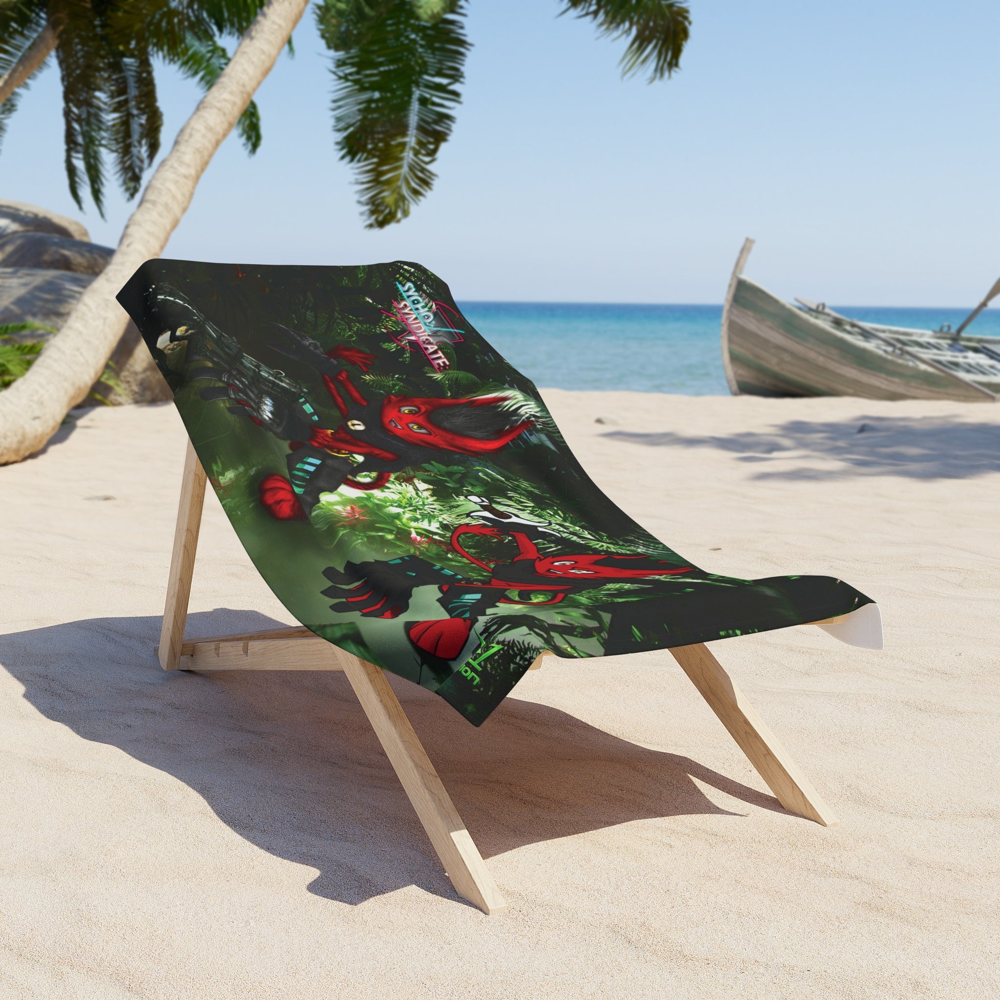 Sycho Syndicate - Zulu Character -  Beach Towel
