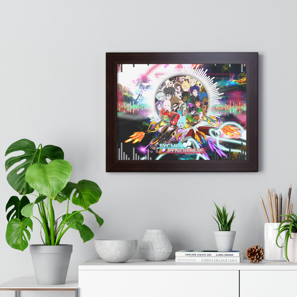 Framed Poster - Psychedelic Collage "Sycho Syndicate"