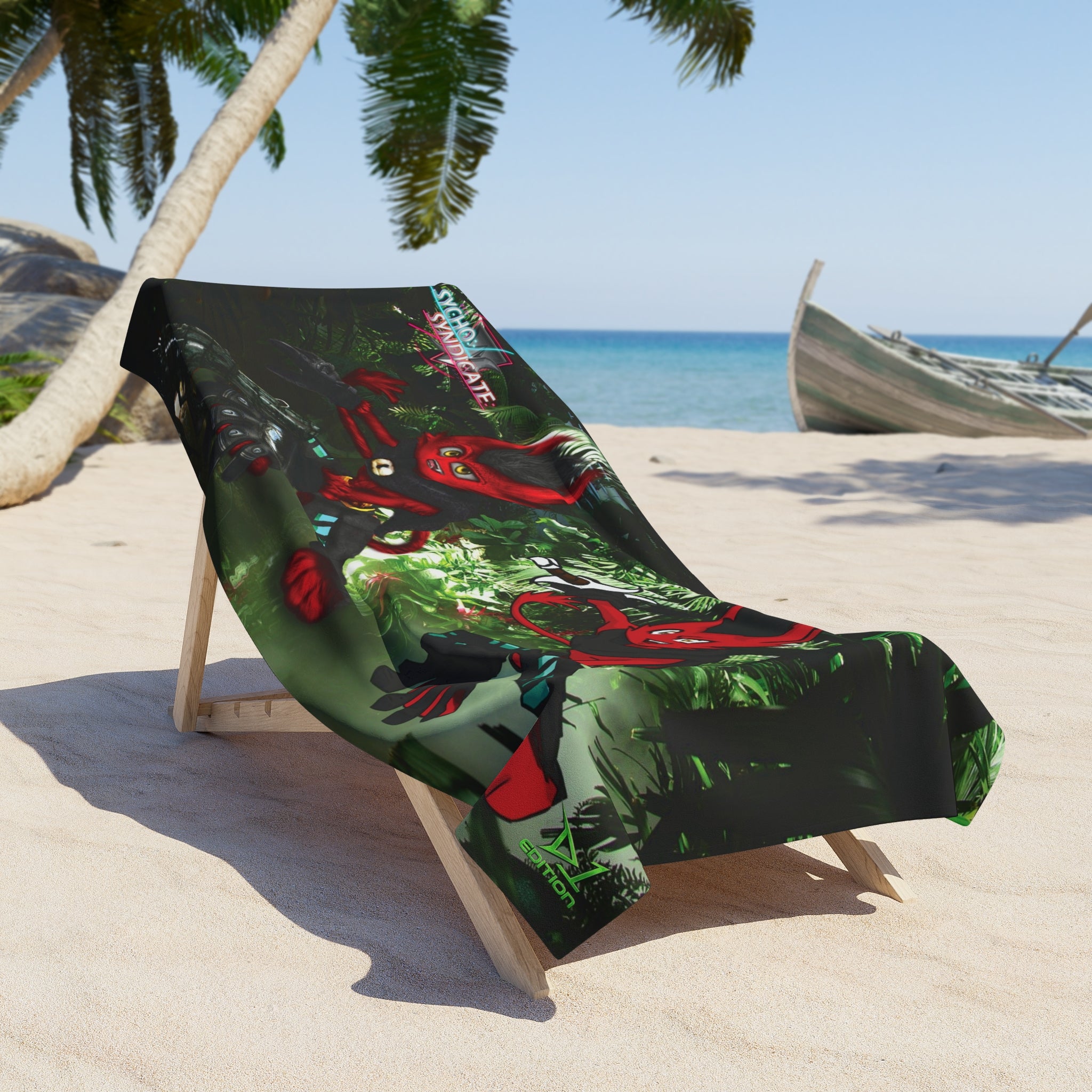 Sycho Syndicate - Zulu Character -  Beach Towel