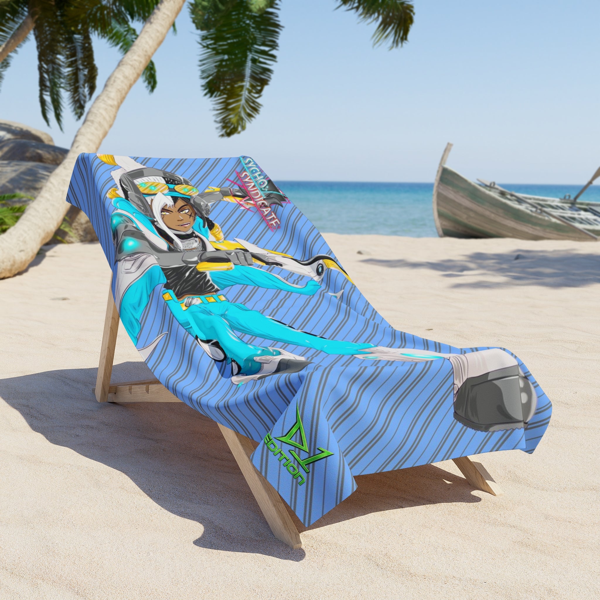 Sycho Syndicate - Aaron Ayuta Character - Beach Towel