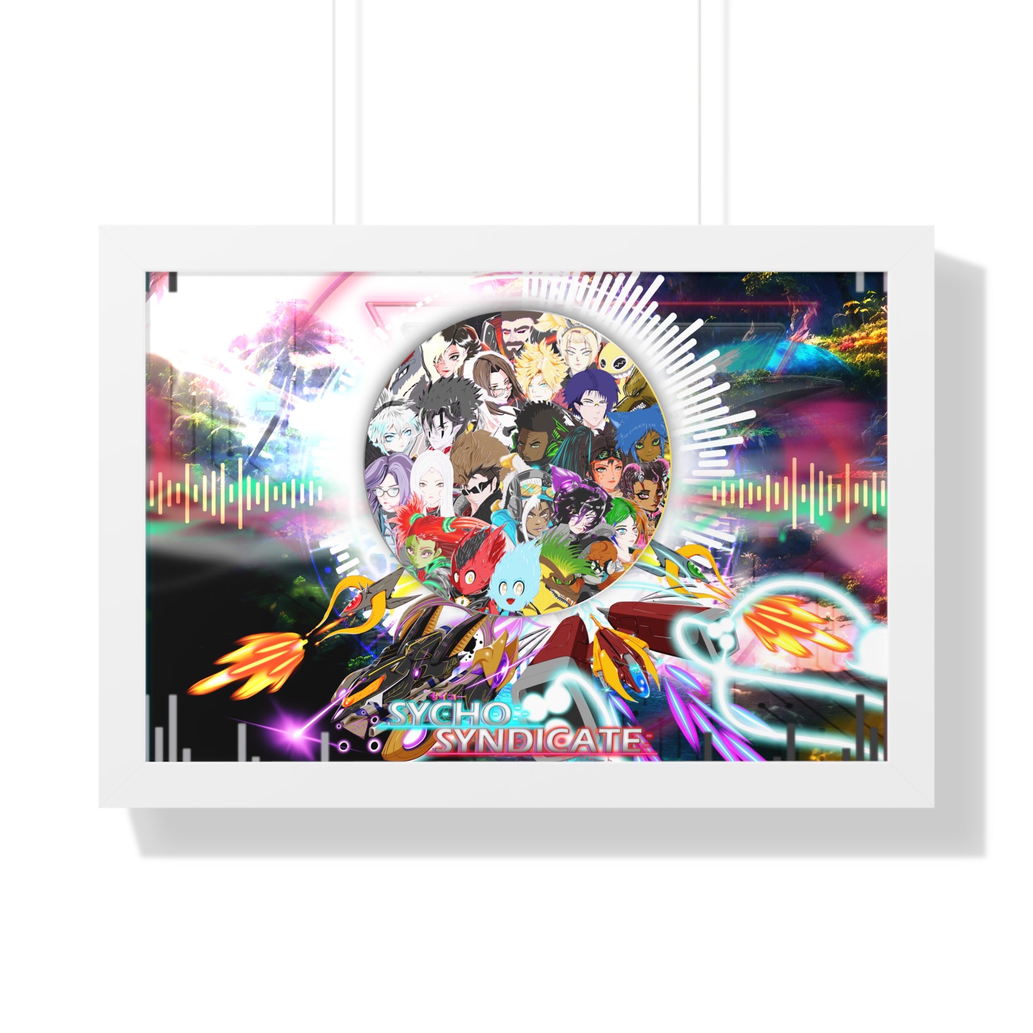 Framed Poster - Psychedelic Collage "Sycho Syndicate"