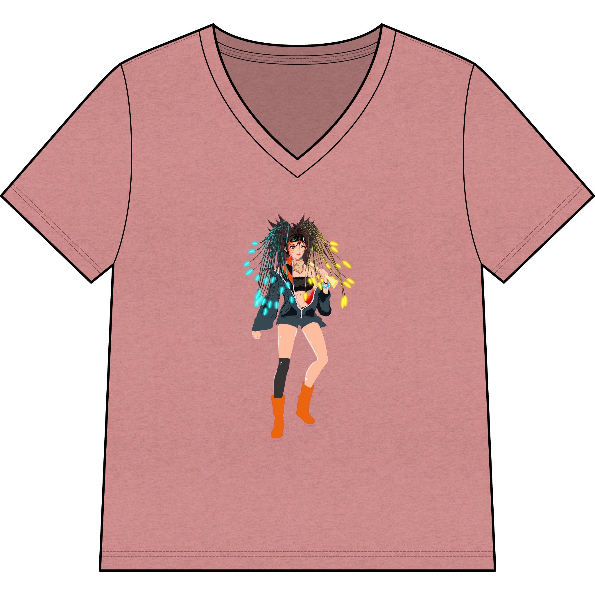 Sycho Syndicate - Tyra Hawk Character -  V-Neck Tee