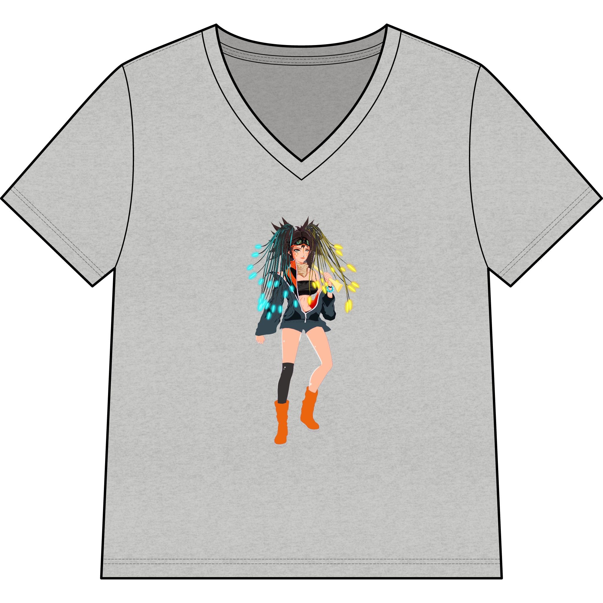 Sycho Syndicate - Tyra Hawk Character -  V-Neck Tee