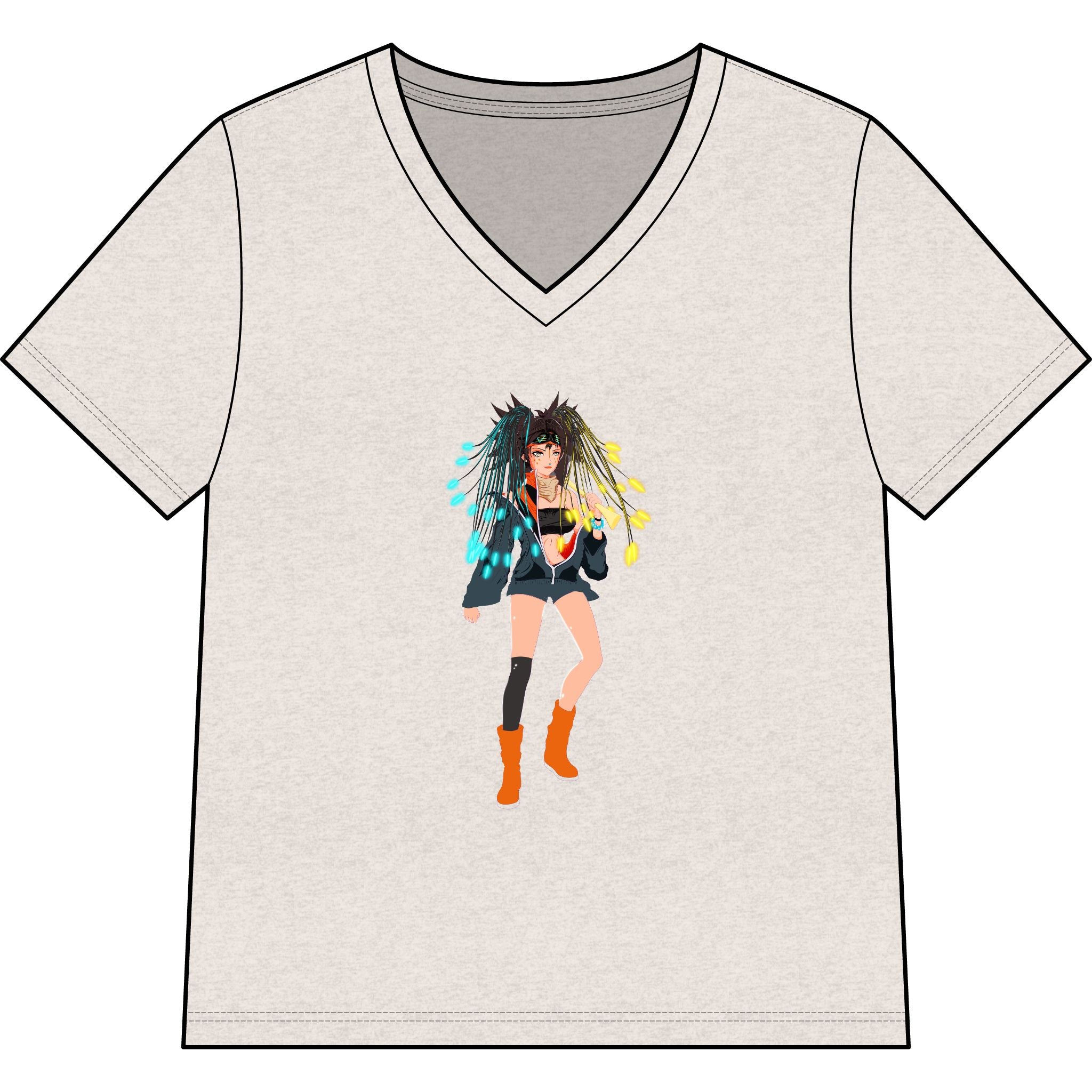 Sycho Syndicate - Tyra Hawk Character -  V-Neck Tee