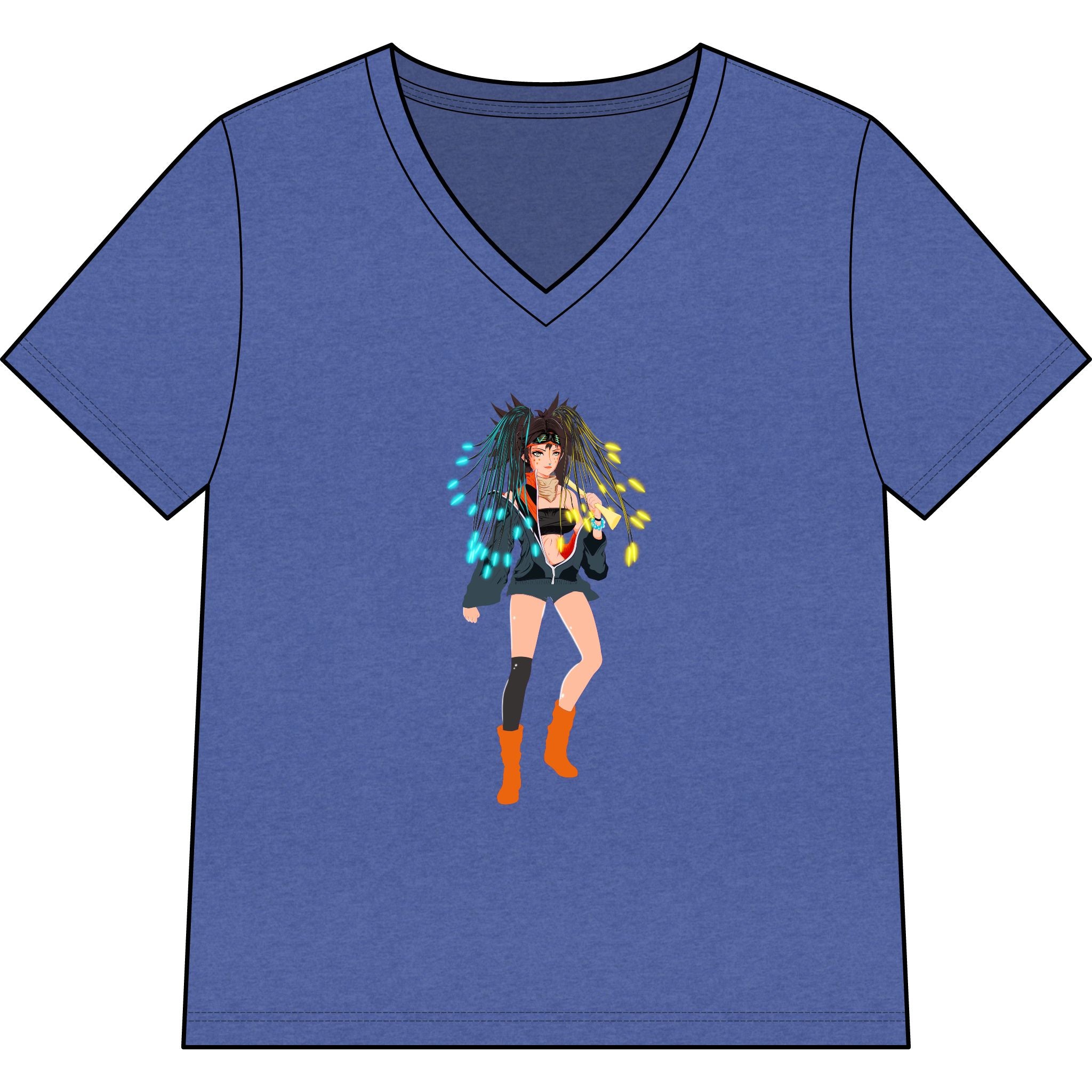 Sycho Syndicate - Tyra Hawk Character -  V-Neck Tee