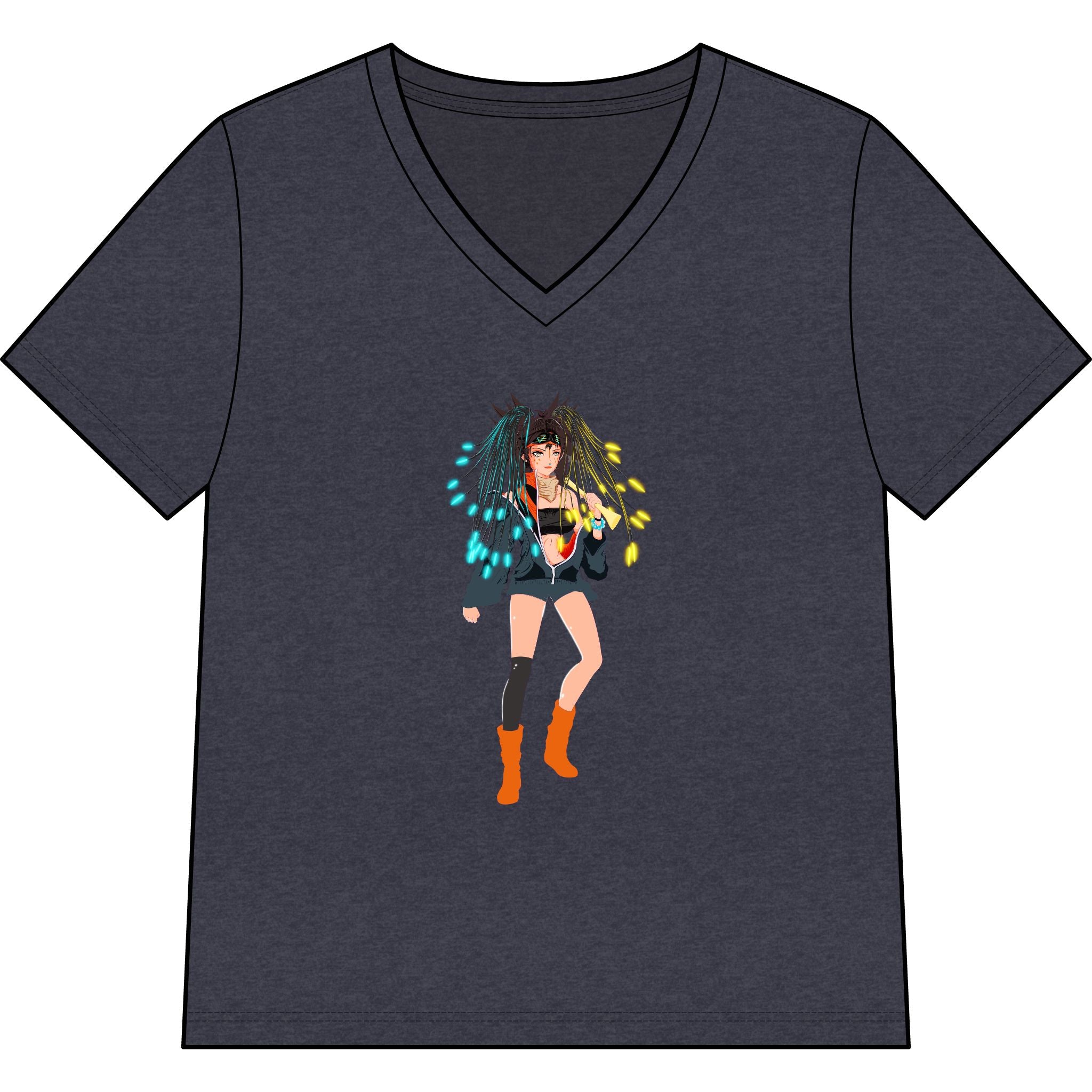 Sycho Syndicate - Tyra Hawk Character -  V-Neck Tee
