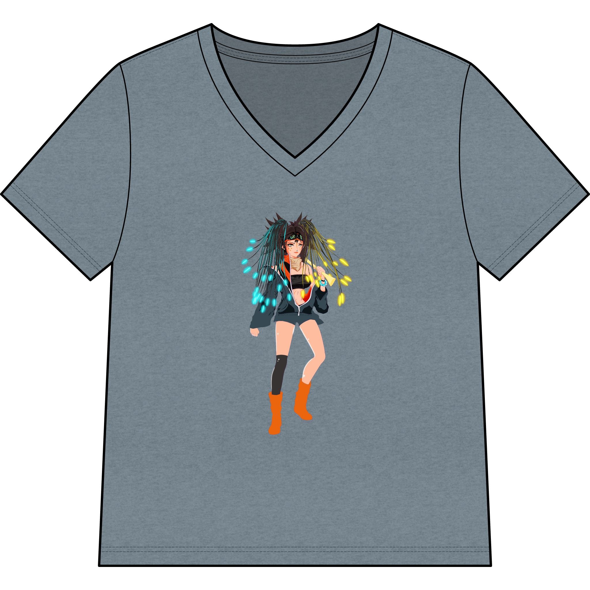 Sycho Syndicate - Tyra Hawk Character -  V-Neck Tee