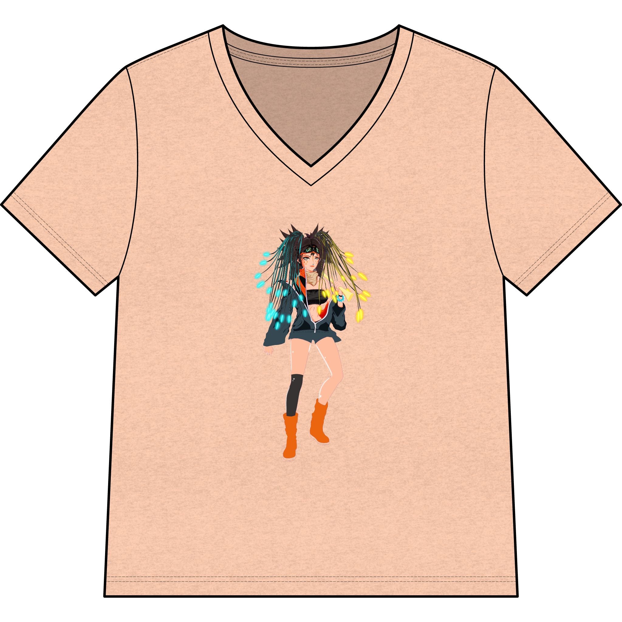 Sycho Syndicate - Tyra Hawk Character -  V-Neck Tee