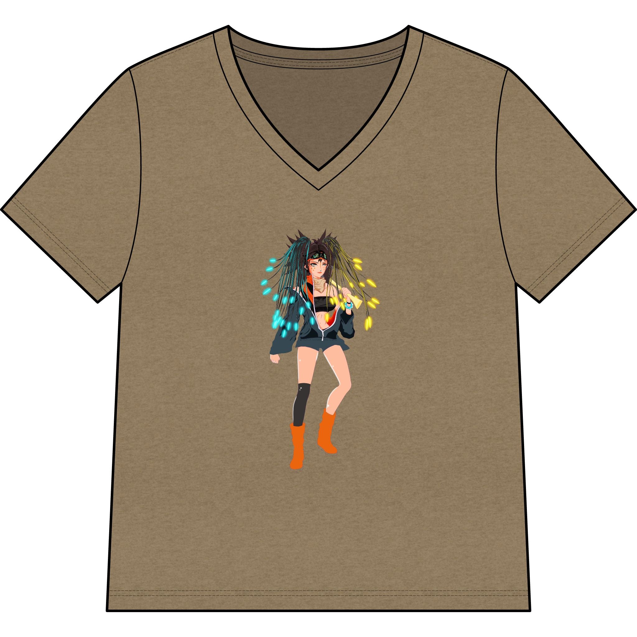 Sycho Syndicate - Tyra Hawk Character -  V-Neck Tee