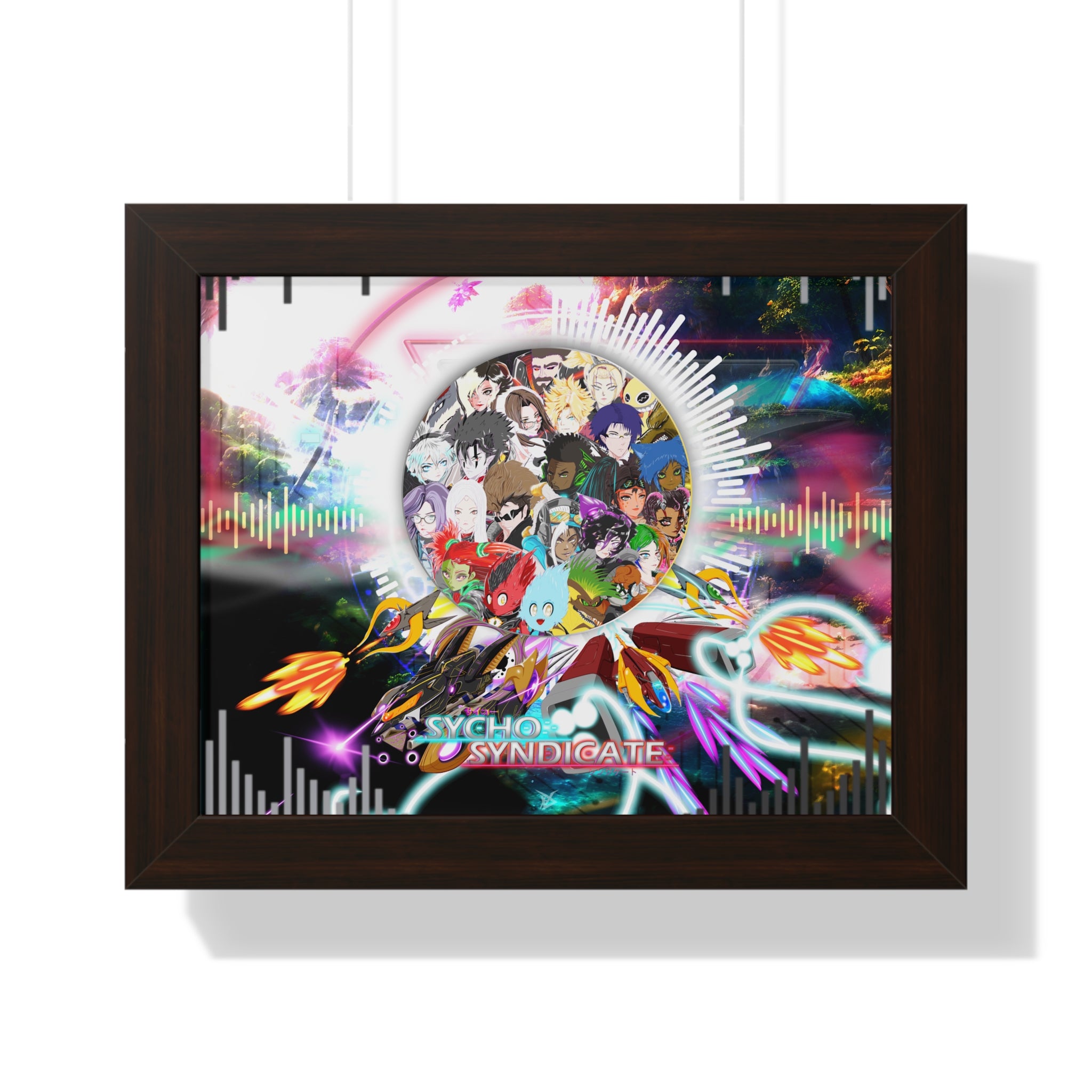 Framed Poster - Psychedelic Collage "Sycho Syndicate"