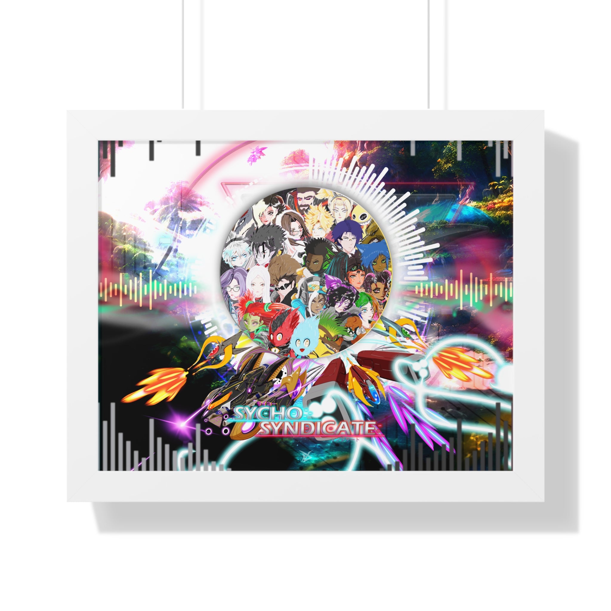 Framed Poster - Psychedelic Collage "Sycho Syndicate"