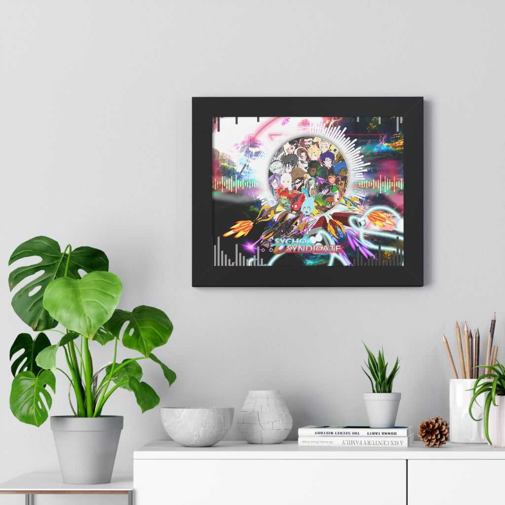 Framed Poster - Psychedelic Collage "Sycho Syndicate"