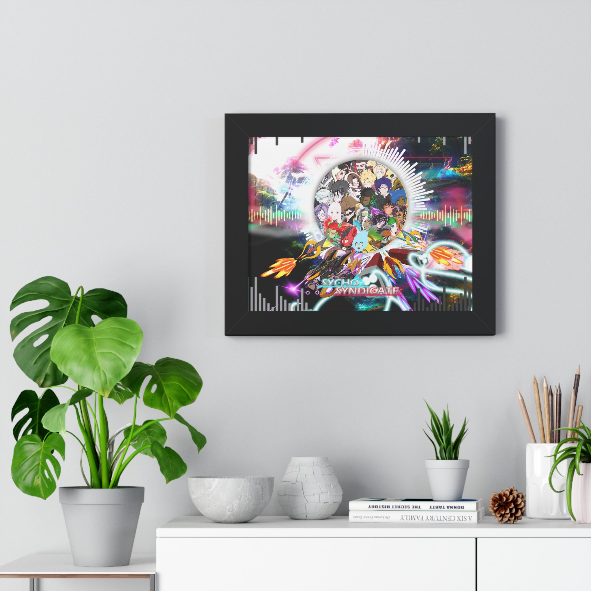 Framed Poster - Psychedelic Collage "Sycho Syndicate"