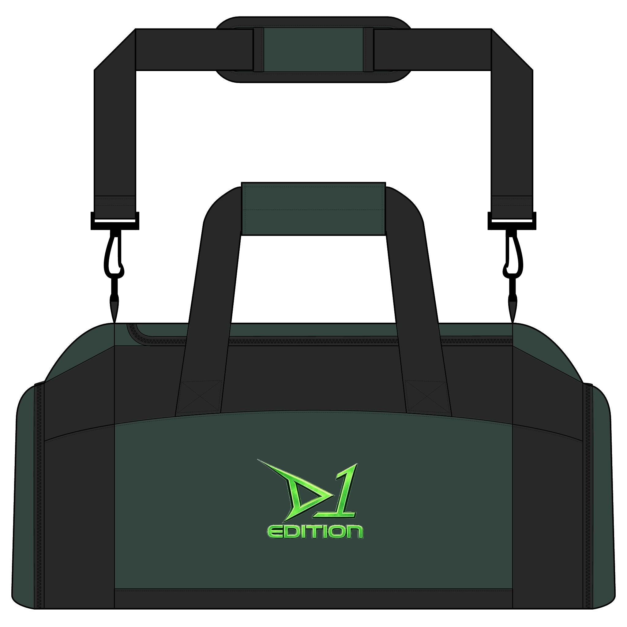 D1 Edition Athletic Gym Bag — Lightweight Sports Duffle with Logo