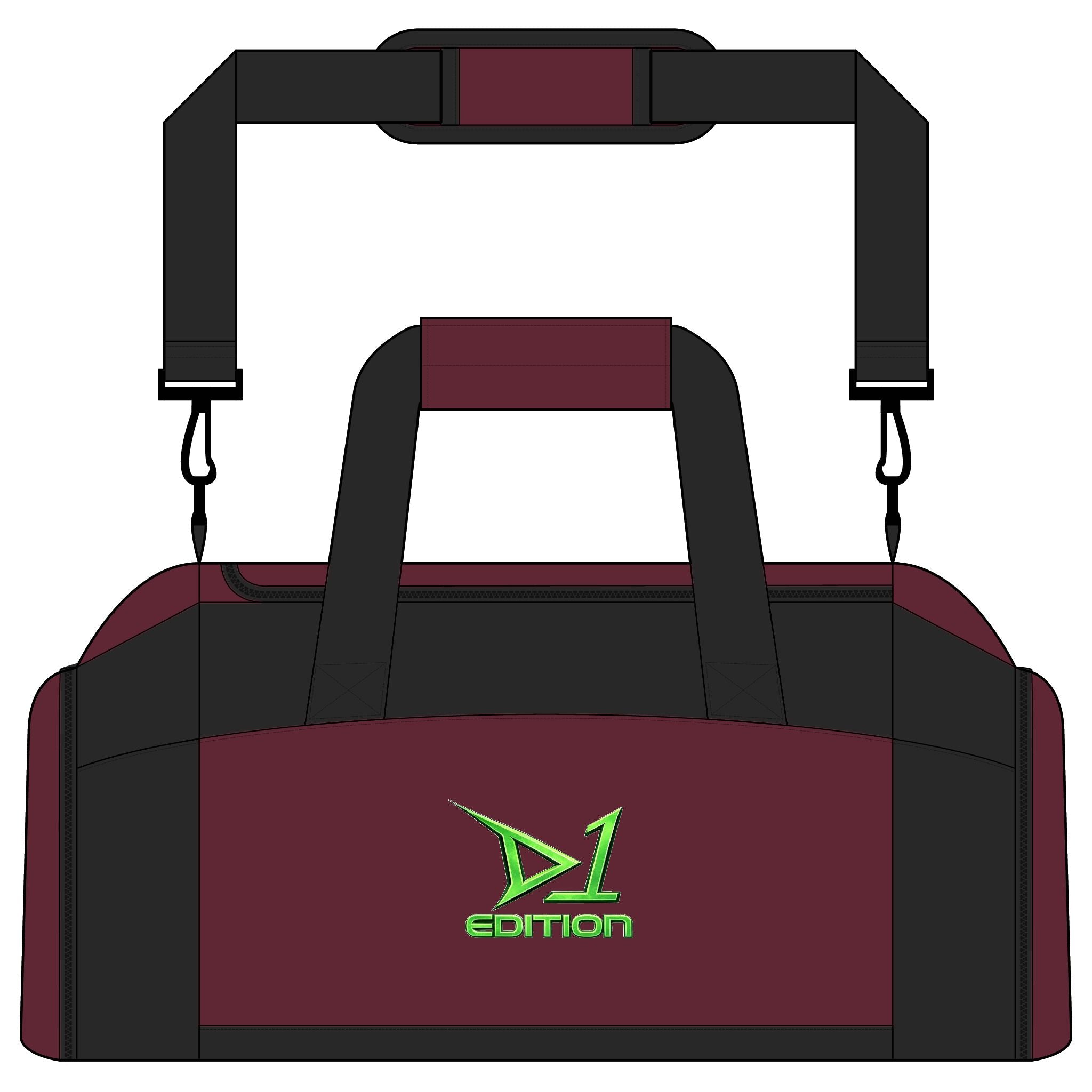 D1 Edition Athletic Gym Bag — Lightweight Sports Duffle with Logo