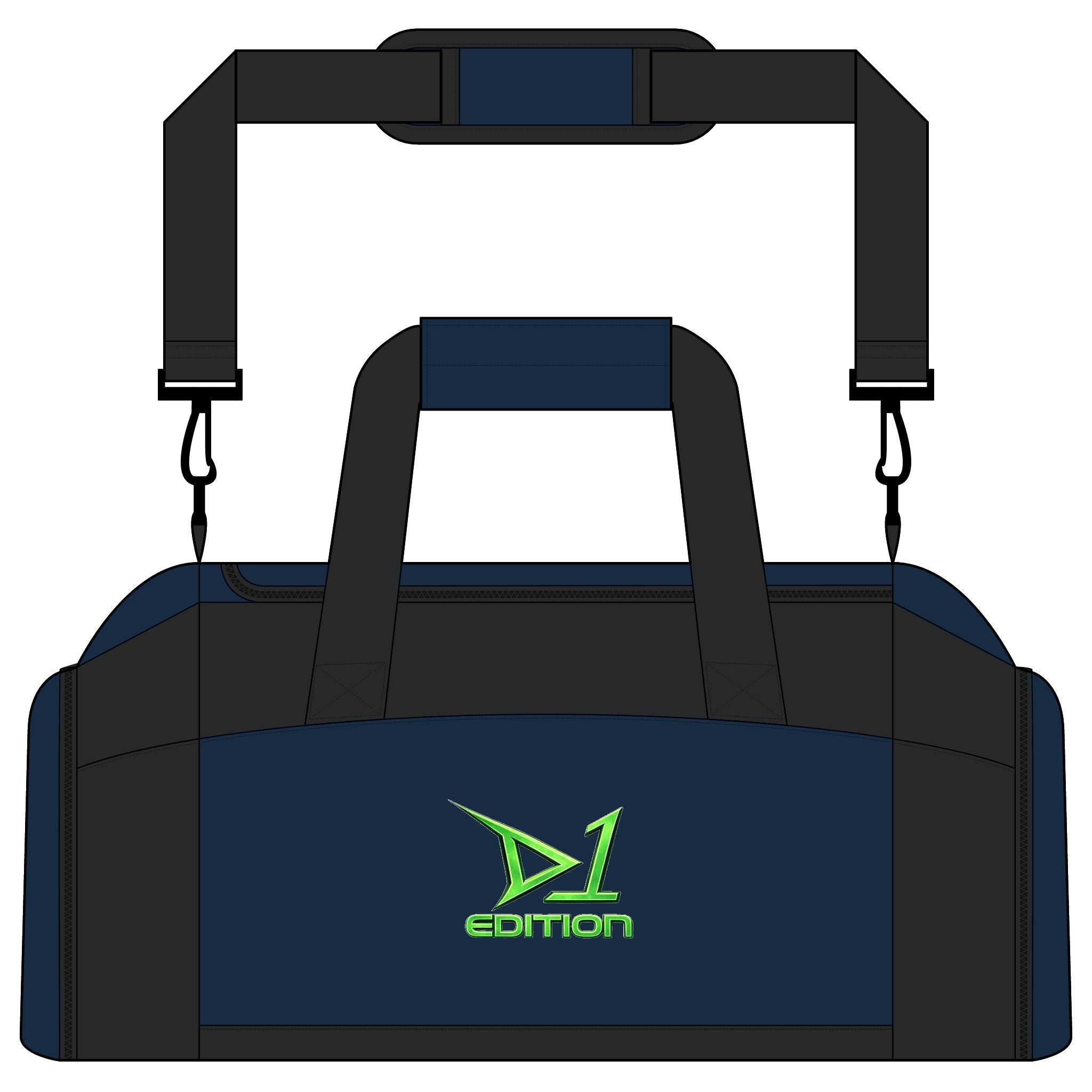 D1 Edition Athletic Gym Bag — Lightweight Sports Duffle with Logo