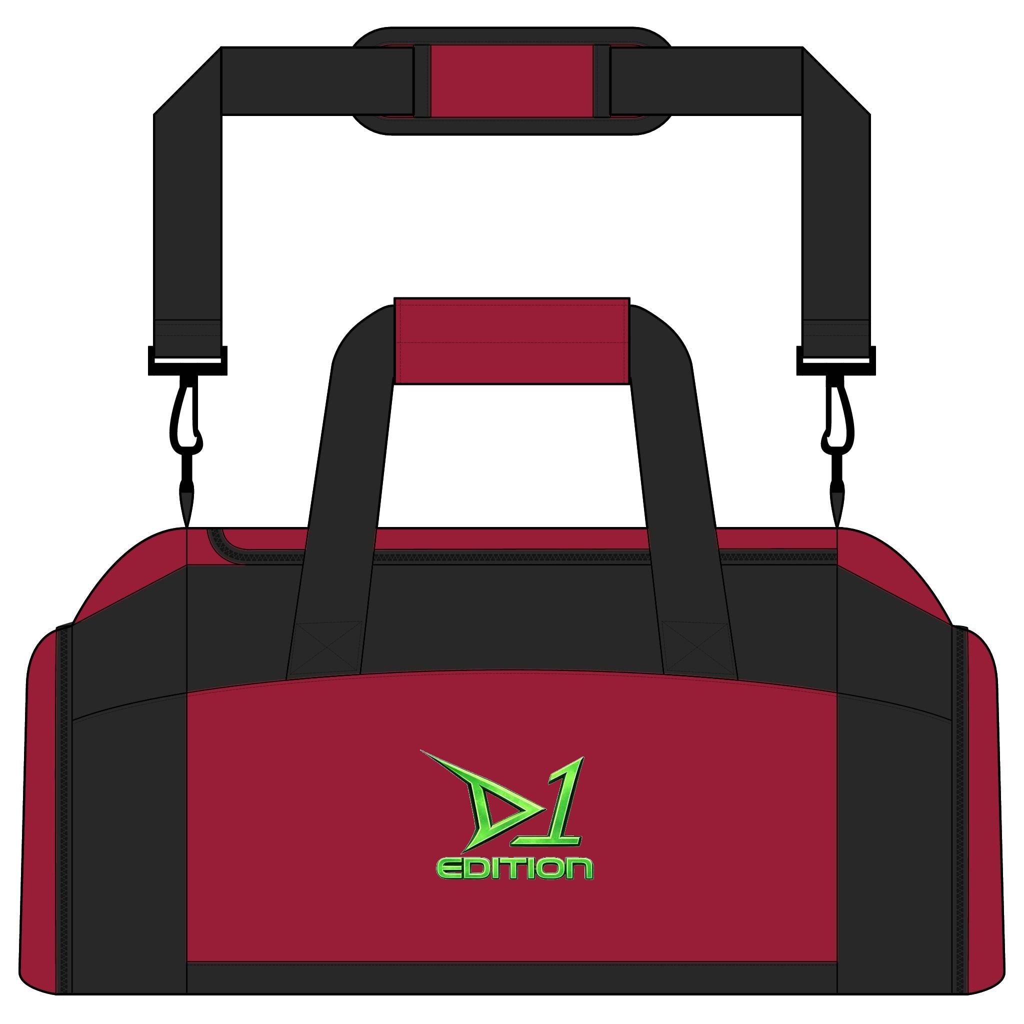 D1 Edition Athletic Gym Bag — Lightweight Sports Duffle with Logo