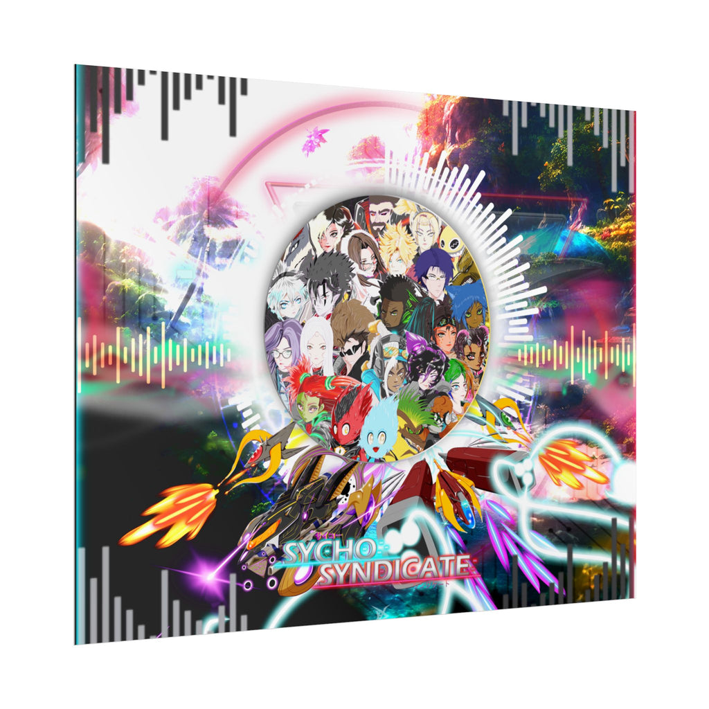Rolled Poster — Psychedelic Anime Collage - Sycho Syndicate Visualizer Art Print