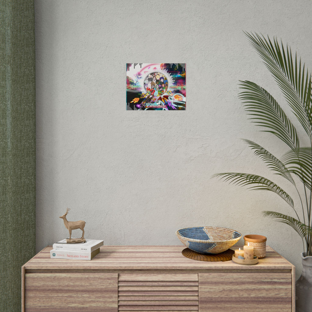 Rolled Poster — Psychedelic Anime Collage - Sycho Syndicate Visualizer Art Print