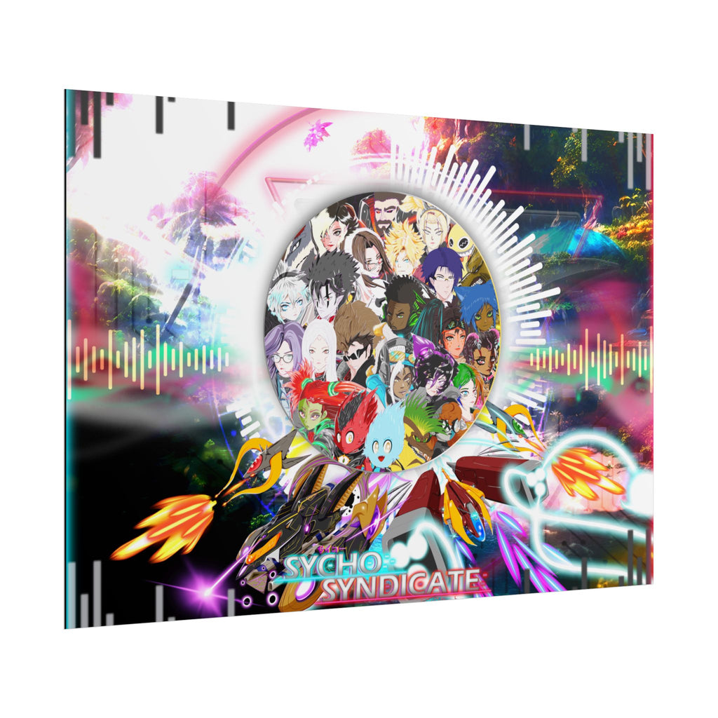 Rolled Poster — Psychedelic Anime Collage - Sycho Syndicate Visualizer Art Print