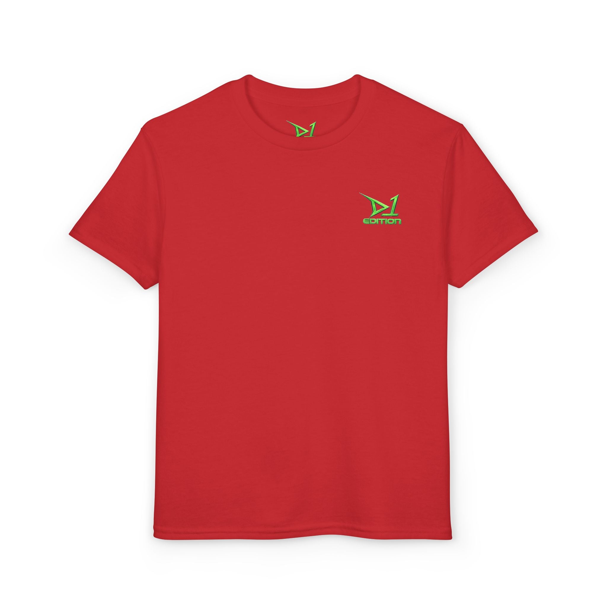 Youth T-Shirt — Green ‘D1 Edition’ Logo Chest Tee