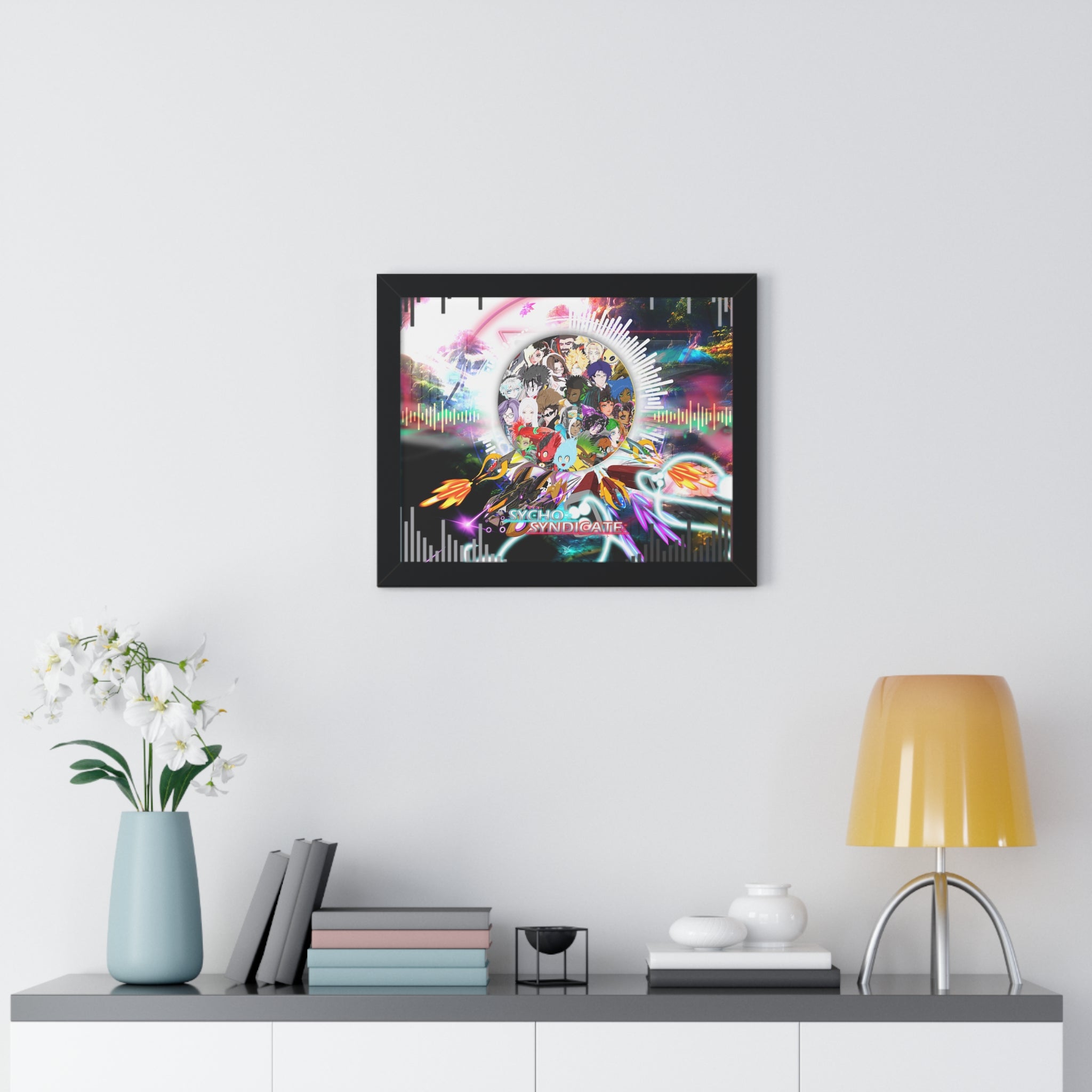 Framed Poster - Psychedelic Collage "Sycho Syndicate"