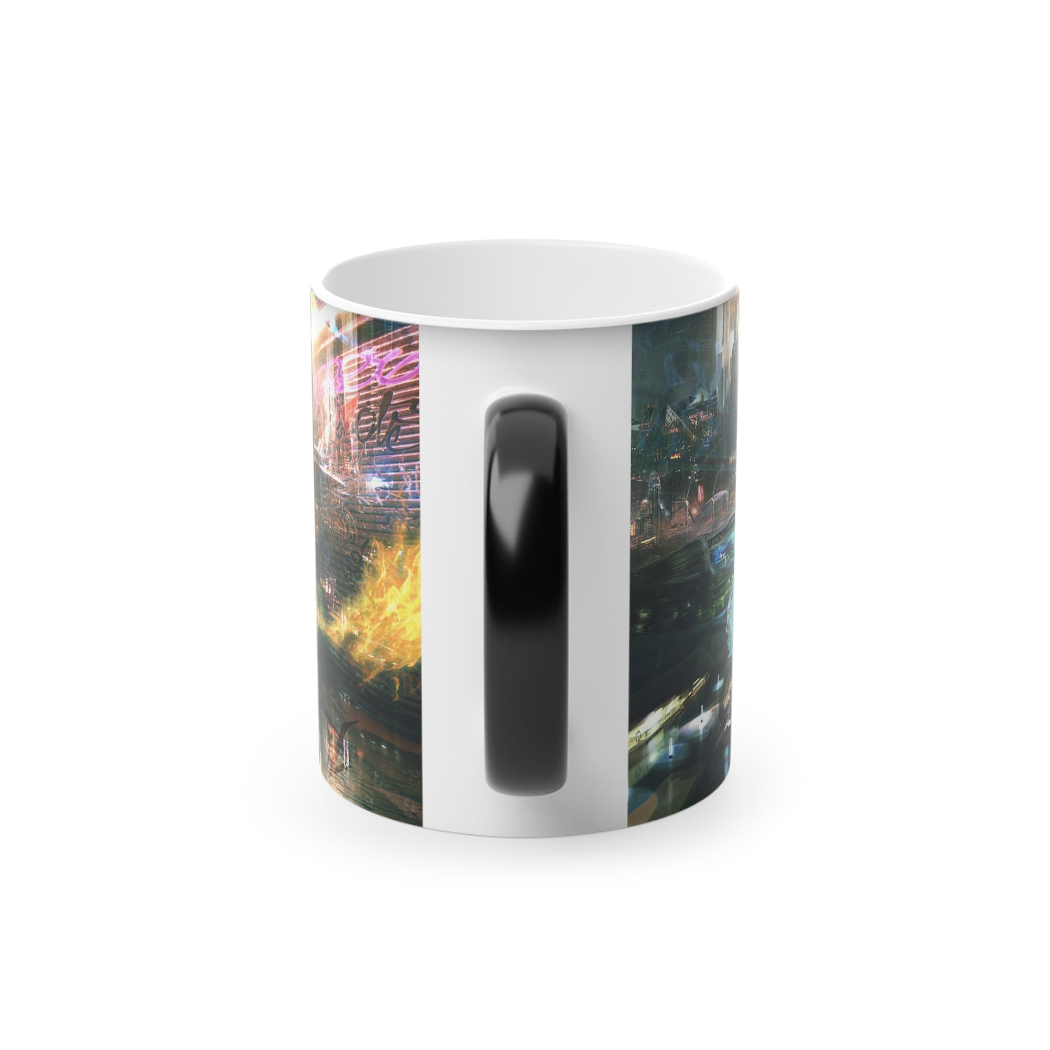 Magic Mug — Sycho Syndicate Semi Realistic Character Collage Heat-Change Coffee Mug