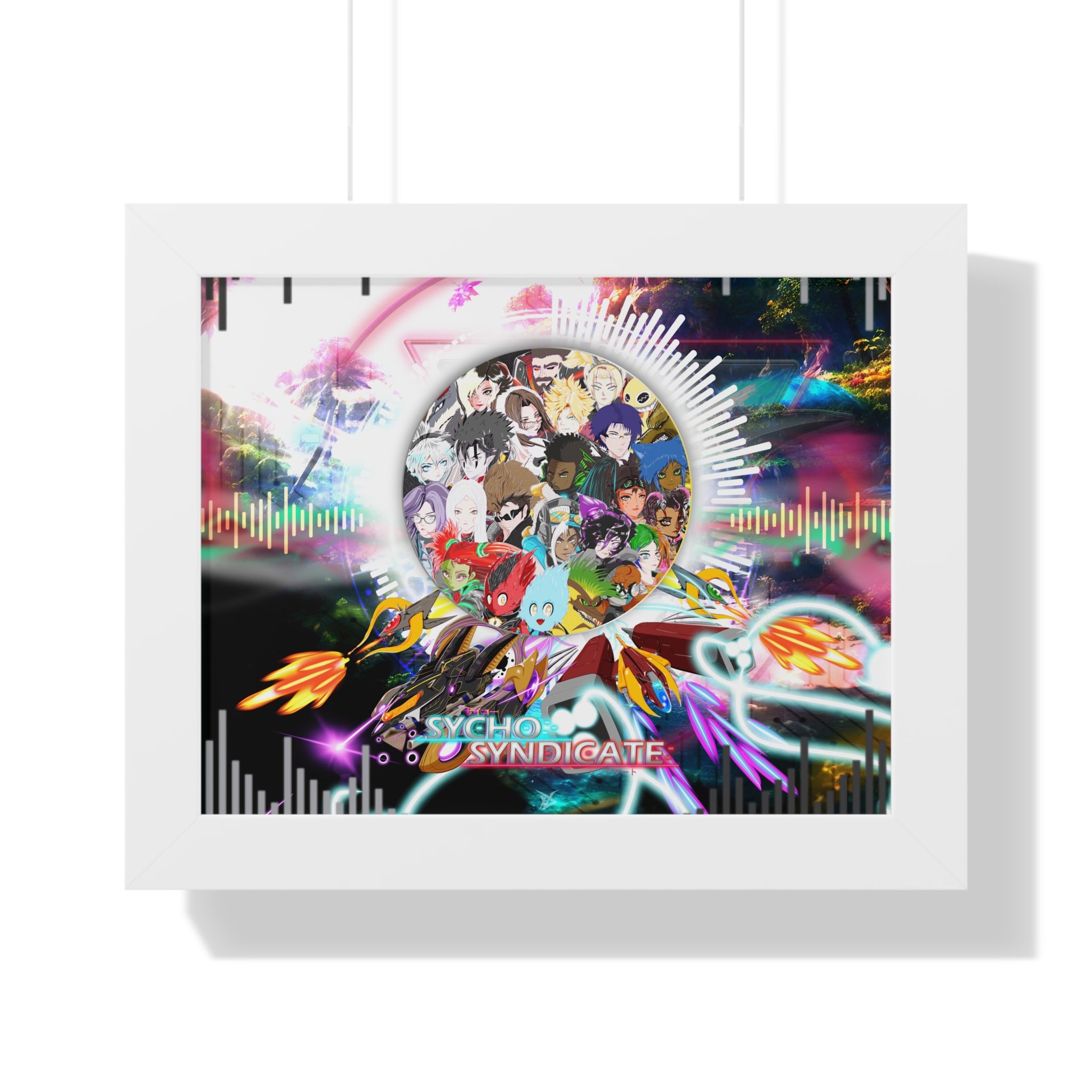 Framed Poster - Psychedelic Collage "Sycho Syndicate"