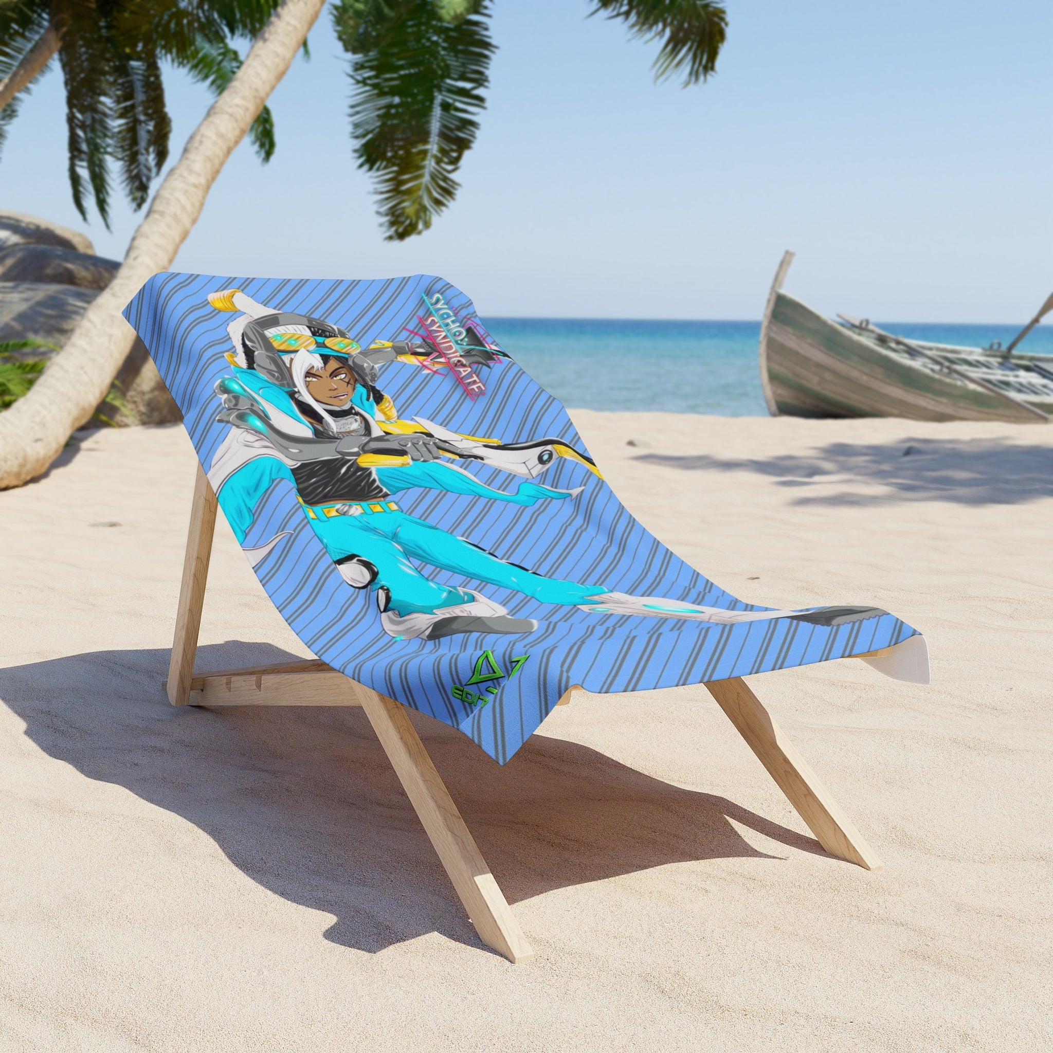 Sycho Syndicate - Aaron Ayuta Character - Beach Towel