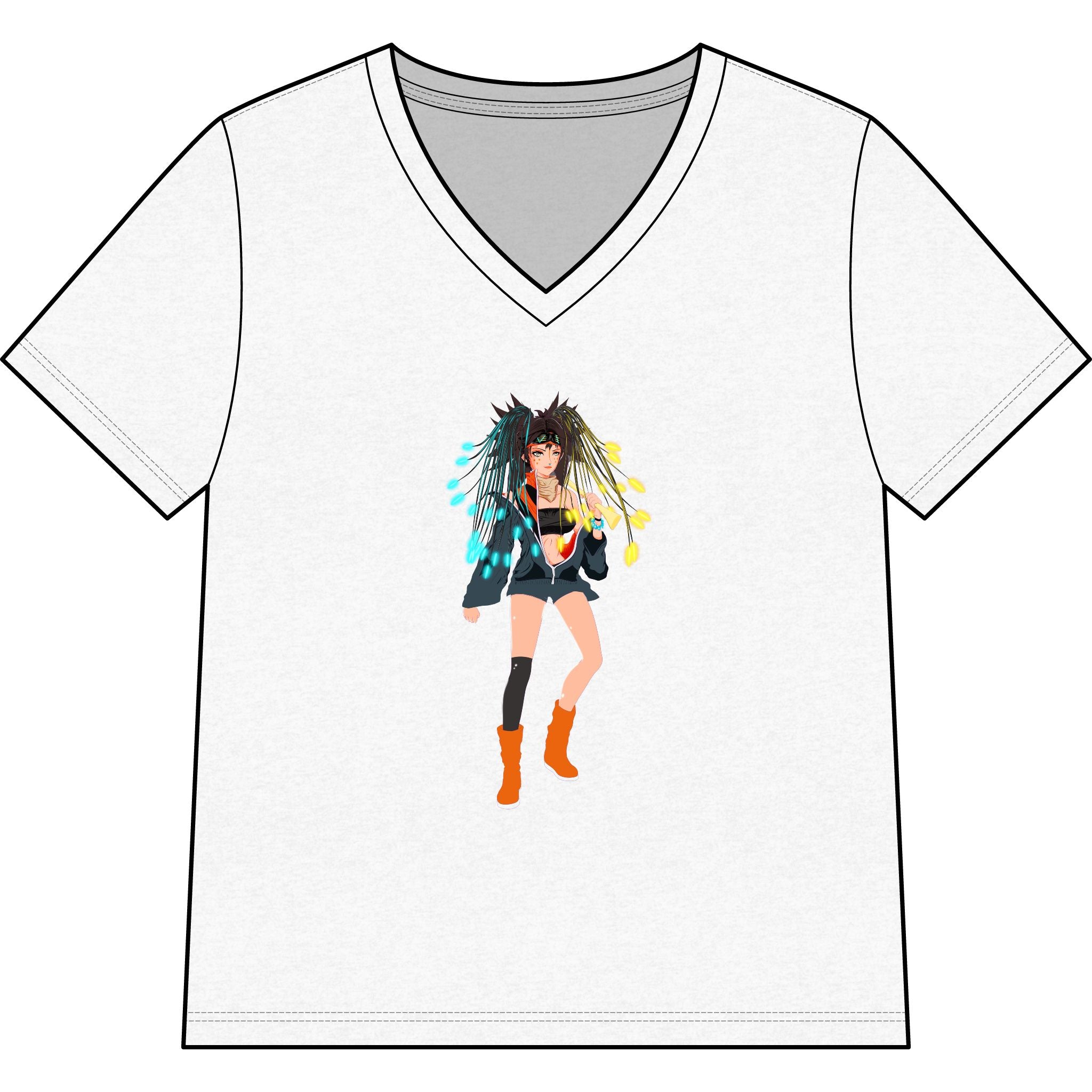 Sycho Syndicate - Tyra Hawk Character -  V-Neck Tee
