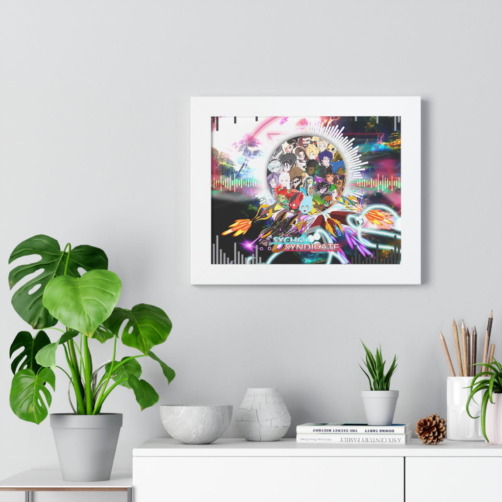 Framed Poster - Psychedelic Collage "Sycho Syndicate"