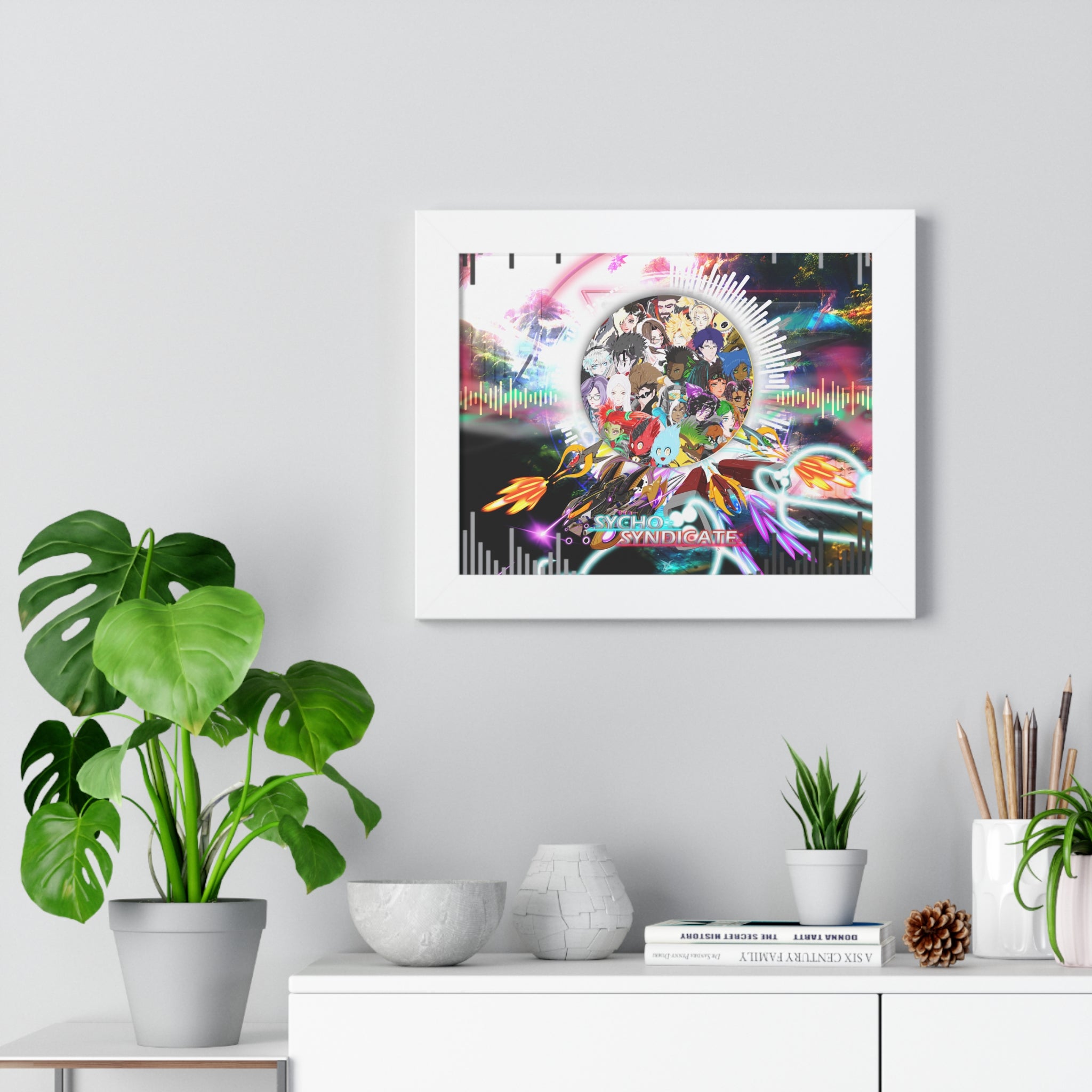 Framed Poster - Psychedelic Collage "Sycho Syndicate"