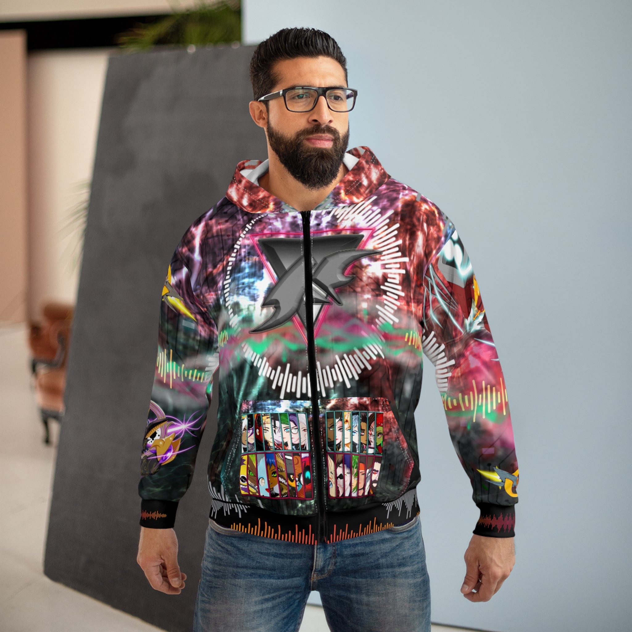 Sycho Syndicate Team v2 Unisex Zip Hoodie (AOP)