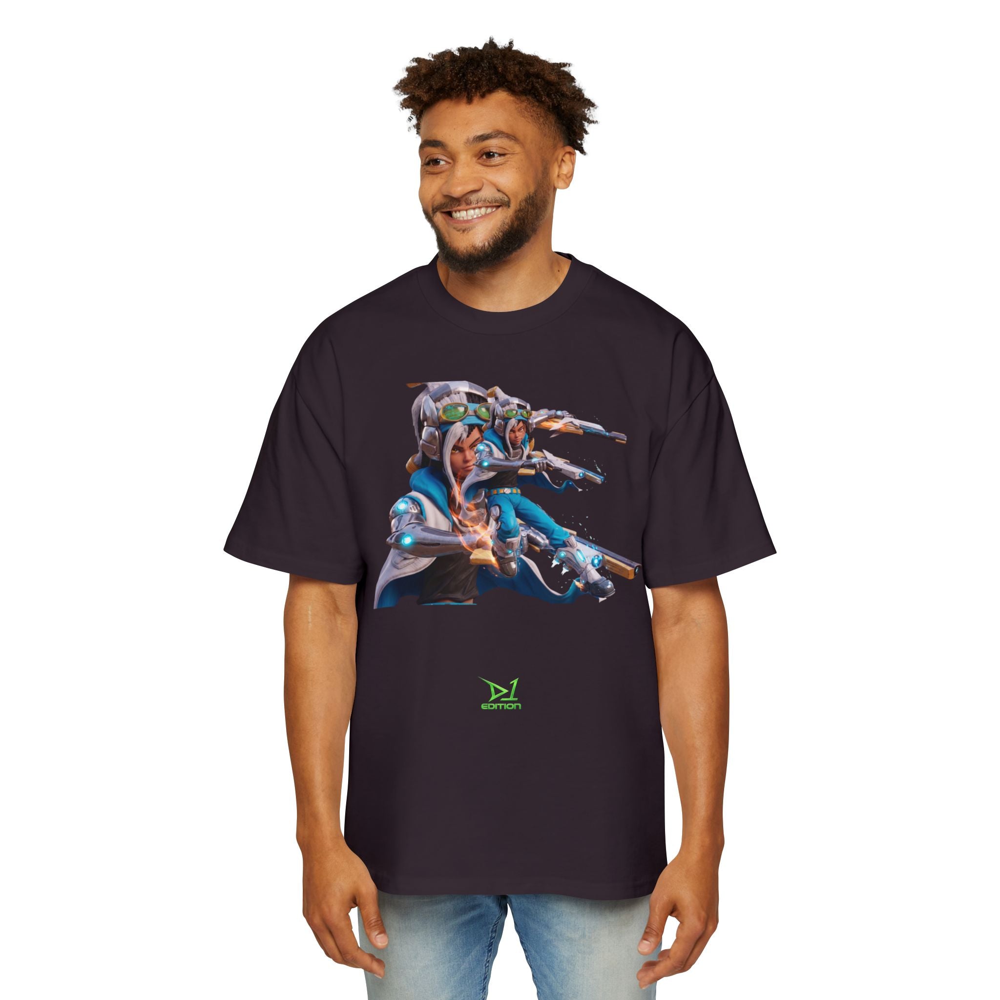 Oversized Graphic Tee — Aaron Ayuta - Character Print 2nd