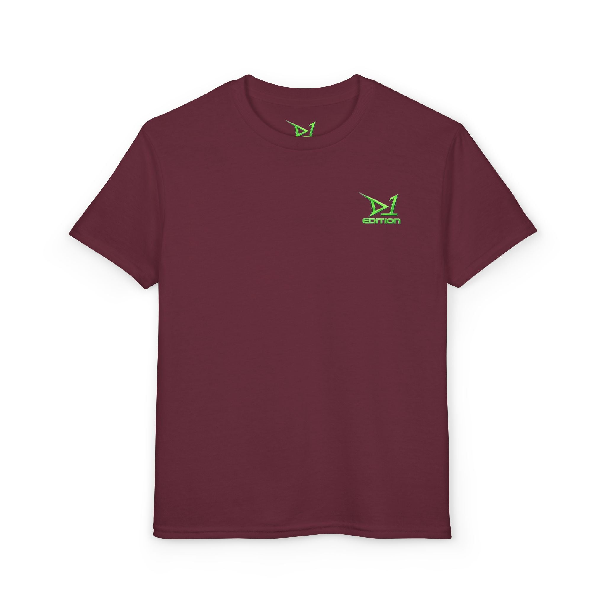 Youth T-Shirt — Green ‘D1 Edition’ Logo Chest Tee