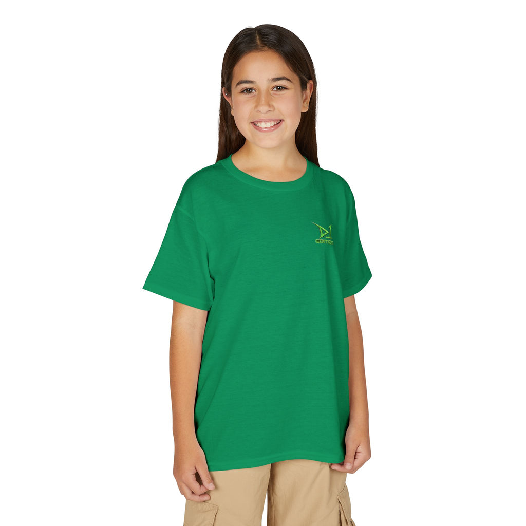 Youth T-Shirt — Green ‘D1 Edition’ Logo Chest Tee