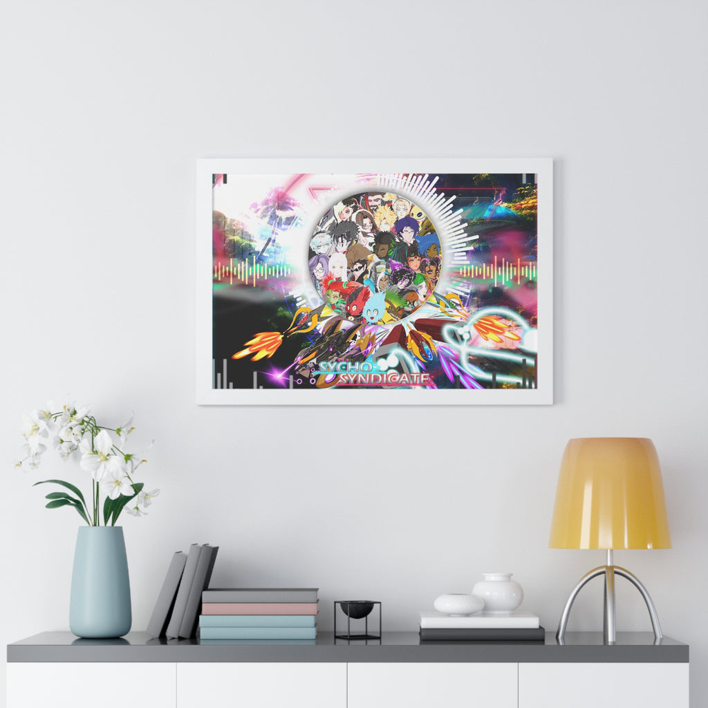 Framed Poster - Psychedelic Collage "Sycho Syndicate"
