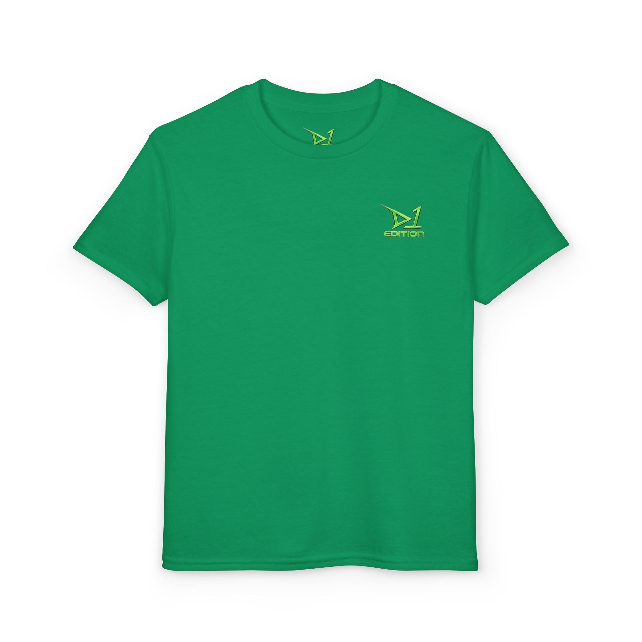 Youth T-Shirt — Green ‘D1 Edition’ Logo Chest Tee