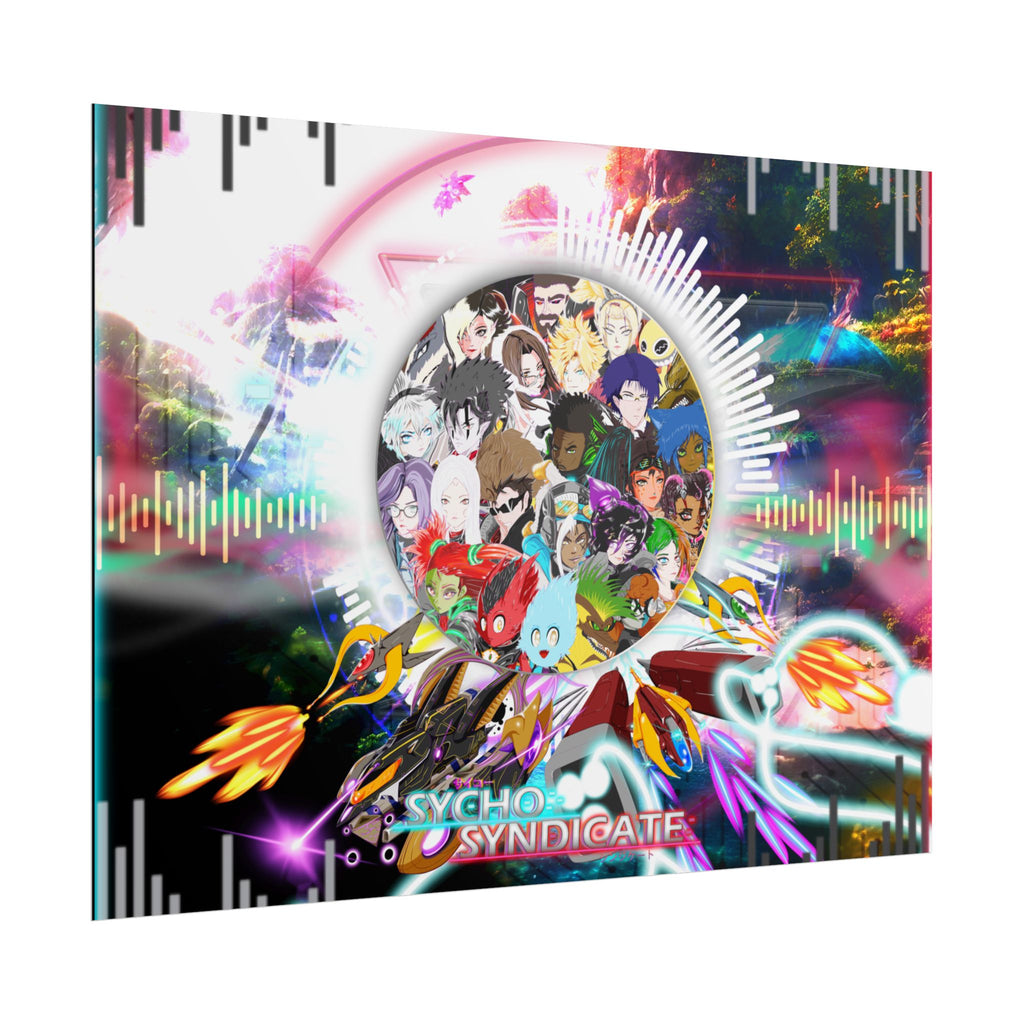 Rolled Poster — Psychedelic Anime Collage - Sycho Syndicate Visualizer Art Print