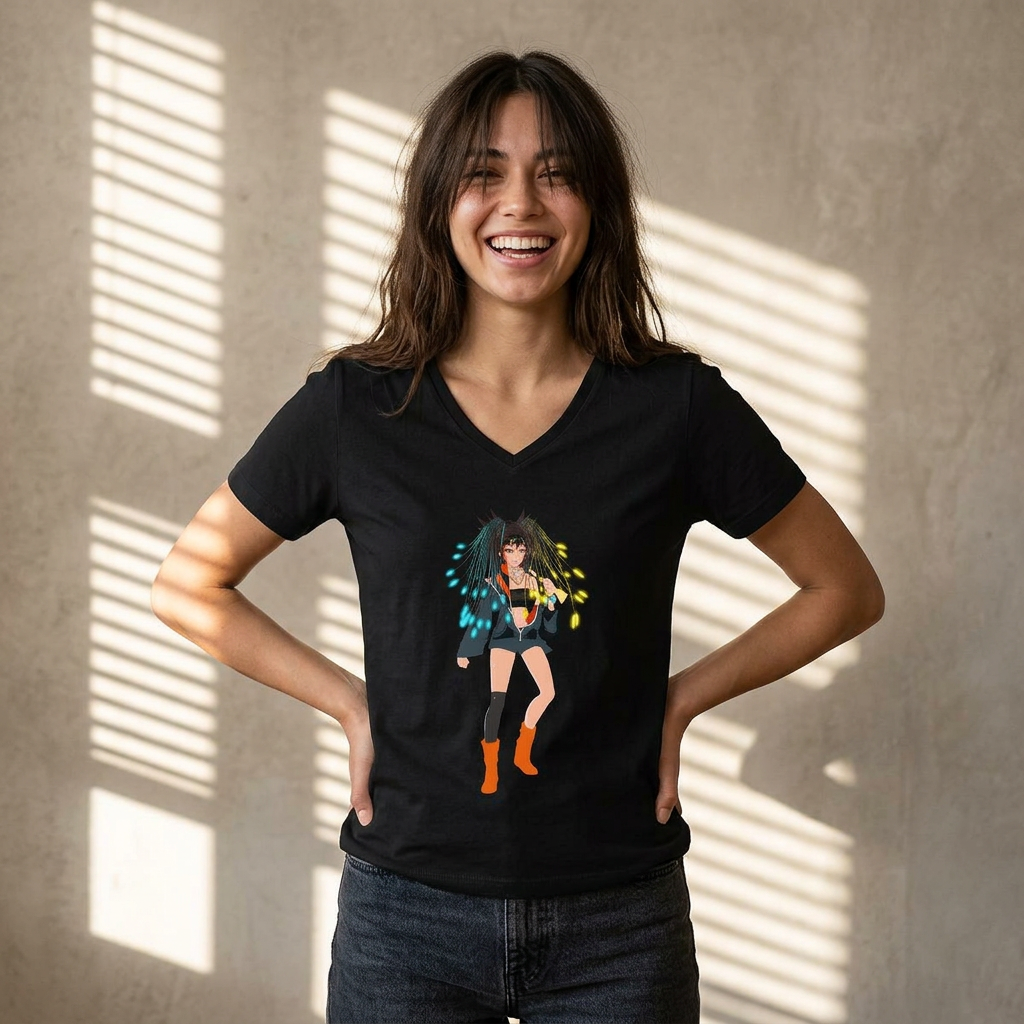 Sycho Syndicate - Tyra Hawk Character -  V-Neck Tee