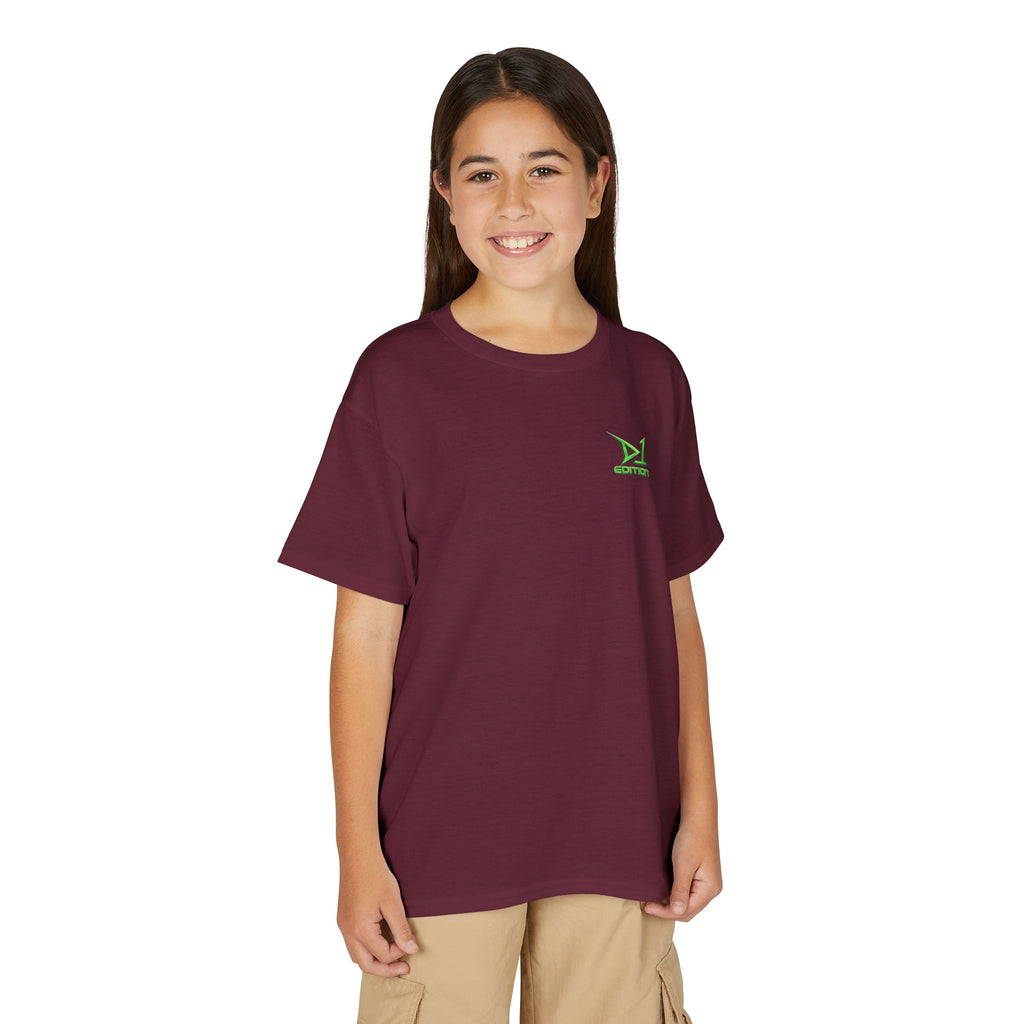 Youth T-Shirt — Green ‘D1 Edition’ Logo Chest Tee