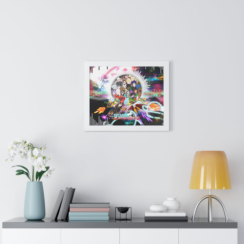 Framed Poster - Psychedelic Collage "Sycho Syndicate"