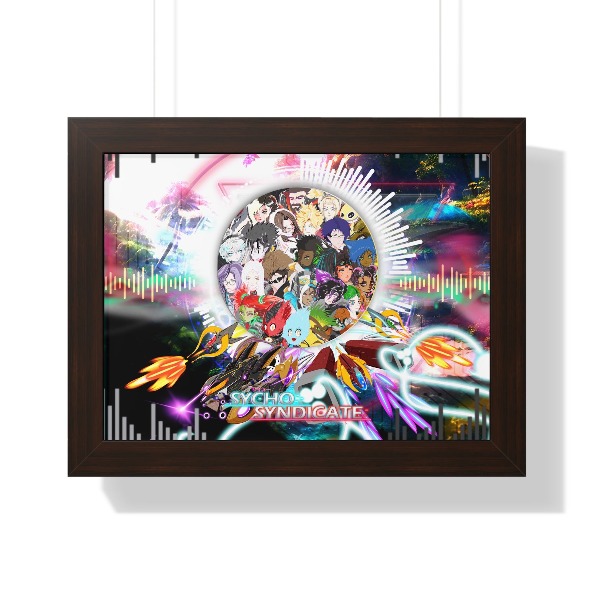 Framed Poster - Psychedelic Collage "Sycho Syndicate"