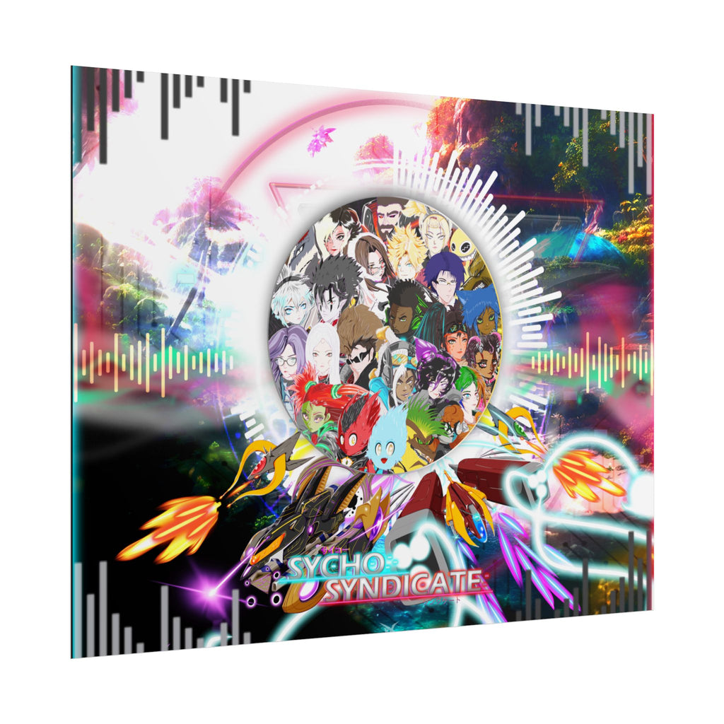 Rolled Poster — Psychedelic Anime Collage - Sycho Syndicate Visualizer Art Print