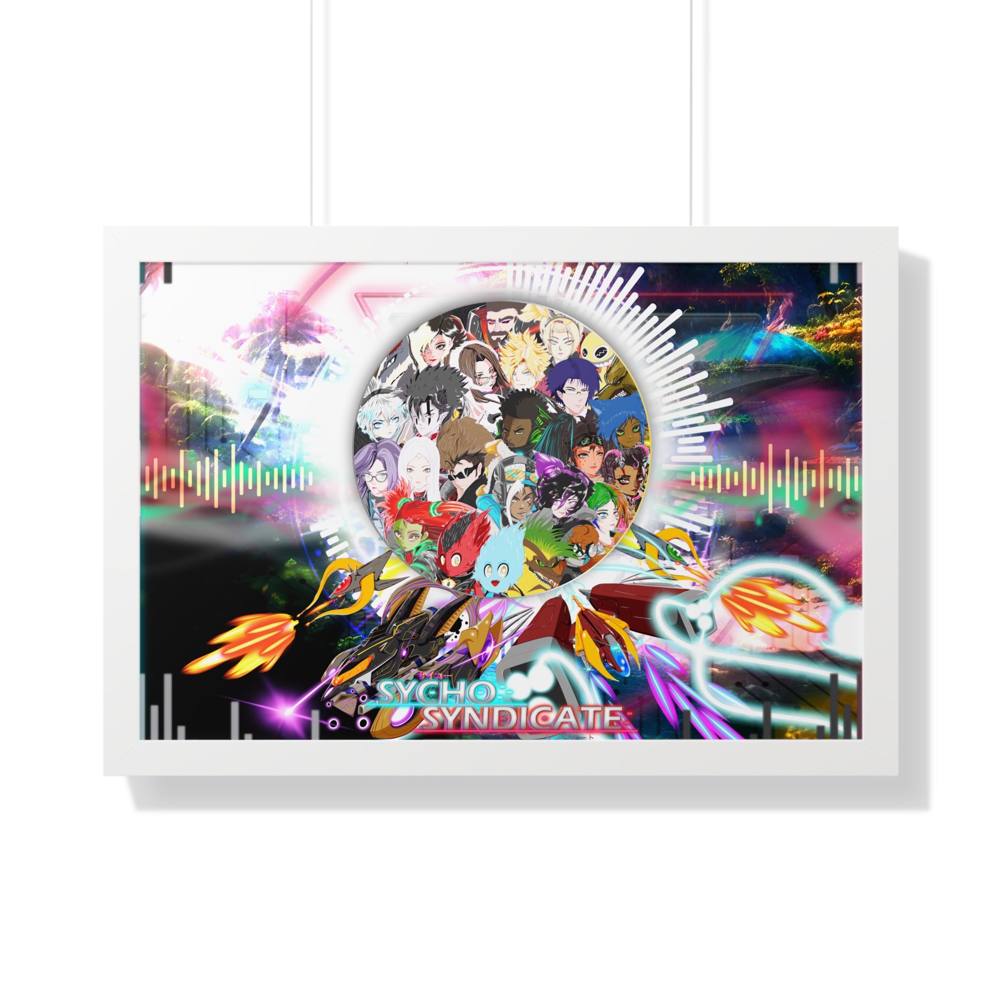 Framed Poster - Psychedelic Collage "Sycho Syndicate"